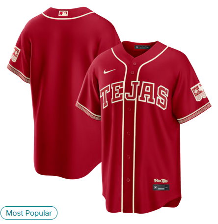 Men Texas Rangers blank red Nike 2026 MLB City Connect Jersey->texas rangers->MLB Jersey